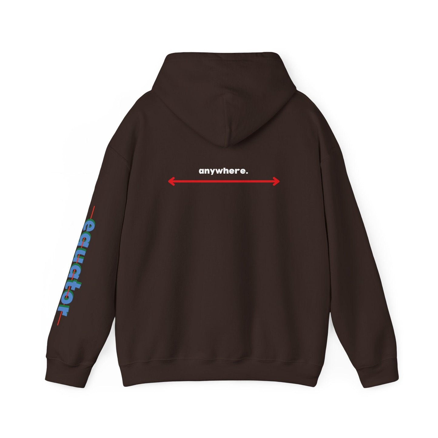 go somewhere hoodie (dark chocolate)