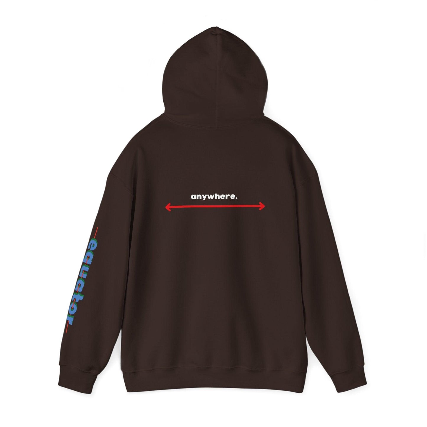 go somewhere hoodie (dark chocolate)